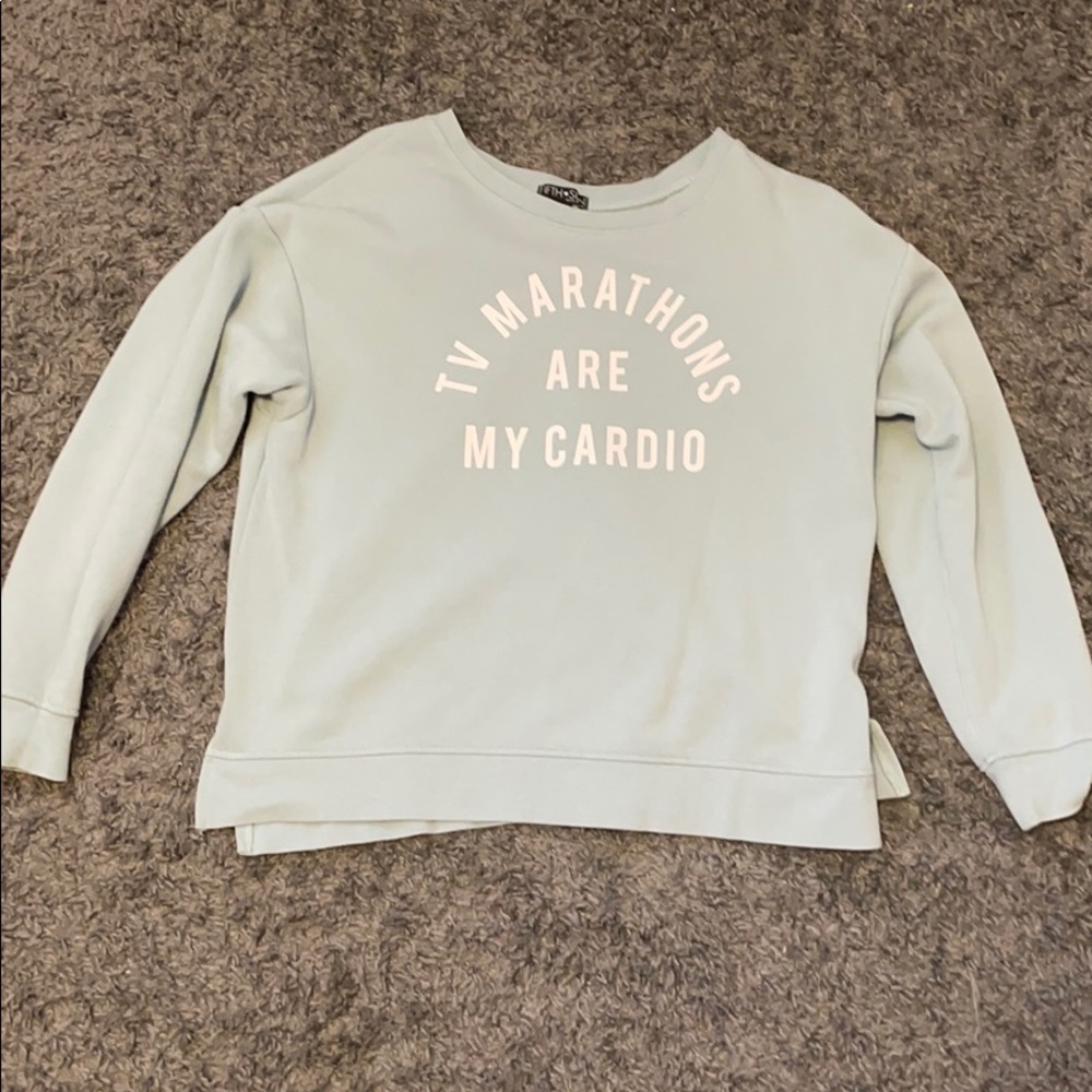 “TV Marathons Are My Cardio” crew neck